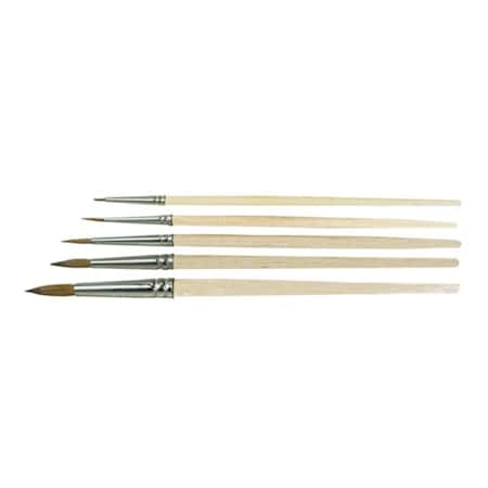 Gordon Brush Size 2 Chemical Resistant Pure Red Sable Round Brushes 0907-02000
